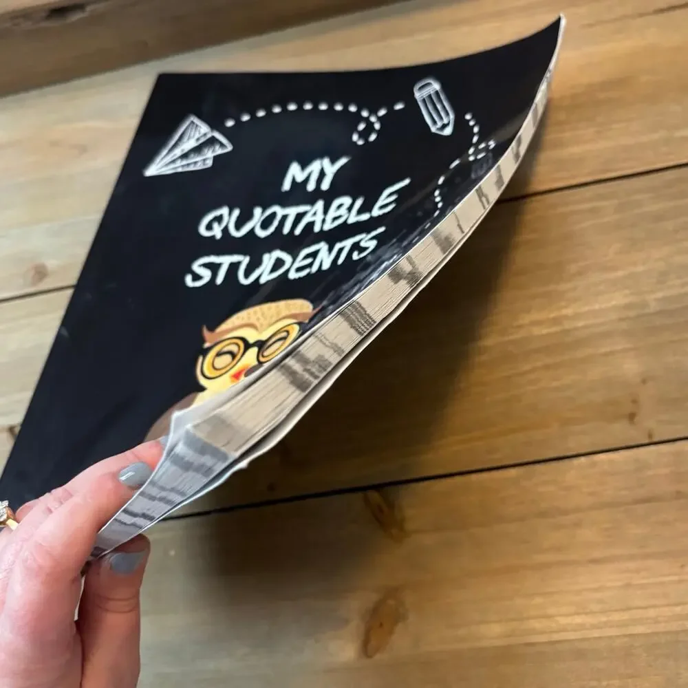 Teacher Journal Collectable Student Quote Book